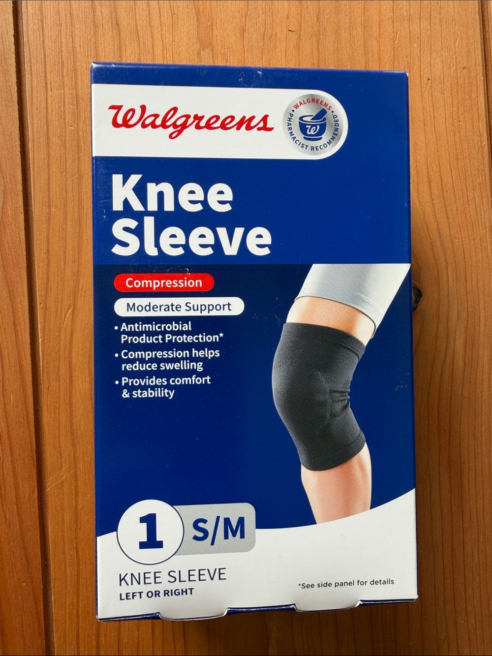 Walgreens Black Knee Sleeve Compression Support - S/M
